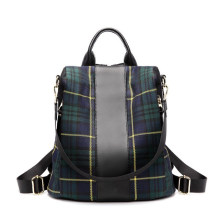 Oxford Fabric Bags Backpack Travel Grid Backpack Bag